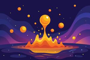 Glowing particles liquid dynamic background vector