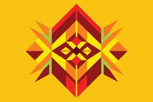 Abstract Geometric Yellow Background vector