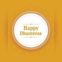 simple happy dhanteras hindu religious greeting background vector