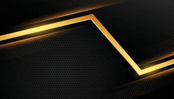 stylish golden abstract line on black background vector