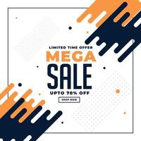 abstract sale and promotion banner with offer details vector