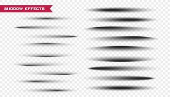 realistic paper shadows collection set vector