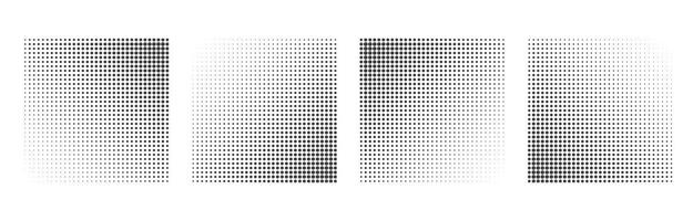 Abstract grunge halftone square shapes background design vector