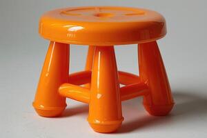 AI generated plastic stool chair design professional photography photo