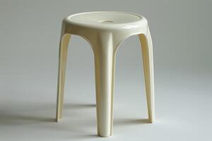 AI generated plastic stool chair design professional photography photo