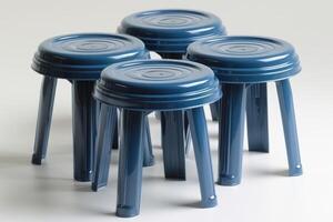 AI generated plastic stool chair design professional photography photo