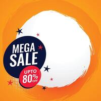 mega sale and discount banner with text space vector