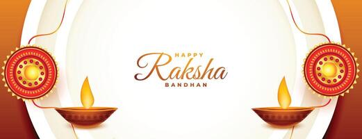 decorative raksha bandhan festival wishes card template vector