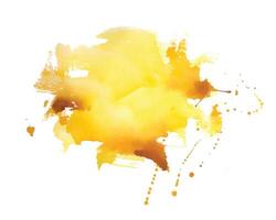 abstract yellow watercolor splash texture background vector