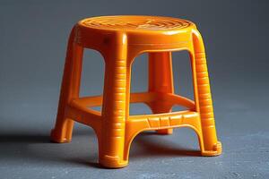 AI generated plastic stool chair design professional photography photo