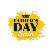 happy father's day sale abstract yellow banner vector