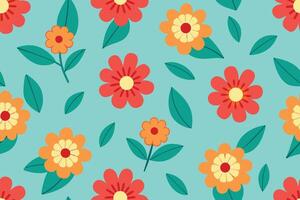 Seamless Pattern Elements Flower Ditsy vector