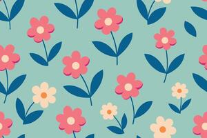 Seamless Pattern Elements Flower Ditsy vector