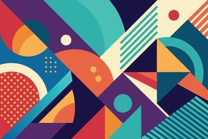 Abstract colorful geometric overlapping background and texture vector