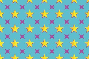 Seamless Flat Stars Pattern vector