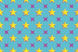 Seamless Flat Stars Pattern vector