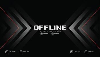 offline gaming clack banner design vector