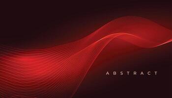 elegant red glowing wave abstract background design vector