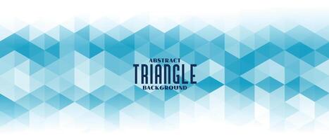 abstract blue triangle grid pattern banner design vector