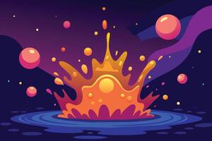 Glowing particles liquid dynamic background vector