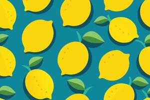 Lemon Pop Art Pattern Background vector