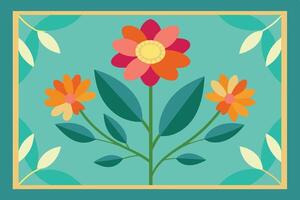 fondo de marco de flor de primavera vector