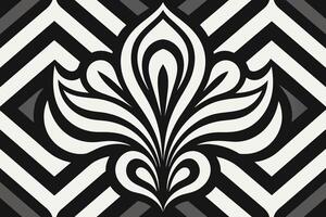 monochrome background with retro pattern design vector