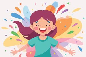 Abstract Joyful Watercolor Background vector