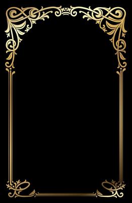 Classic ornamental art nouveau album frame with arch. Vector template