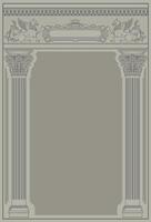 Classic engraved arch postcard frame vintage vector