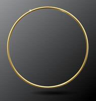 Golden realistic ring vector template frame background or texture