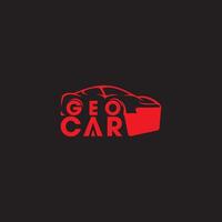 letra geo coche logo diseño modelo inspiración, vector ilustración