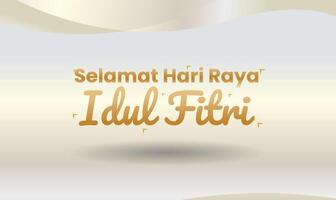 selamat hari raya idul Fitri saludo tarjeta modelo diseño vector