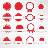 colección rojo Insignia etiqueta etiqueta frontera diseño para recompensa ganador garantizar Decorar vector