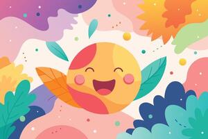 Abstract Joyful Watercolor Background vector