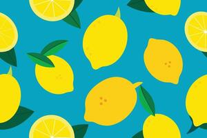 Lemon Pop Art Pattern Background vector