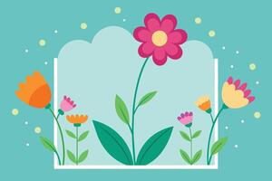 Spring Flower Frame Background vector