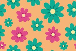 Seamless Pattern Elements Flower Ditsy vector