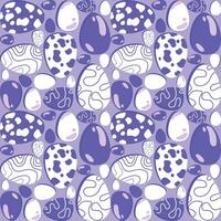 Easter seamless pattern. Easter colorful background with a variety of eggs in a modern style.Vector background for decorating holiday design, paper print, textile print, wallpaper and more. vector