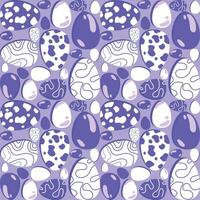 Easter seamless pattern. Easter colorful background with a variety of eggs in a modern style.Vector background for decorating holiday design, paper print, textile print, wallpaper and more. vector