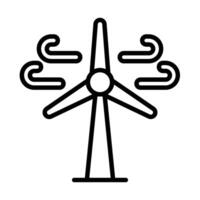 Wind Turbine Vector Icon Design