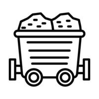 Mining Cart Vector Icon Design