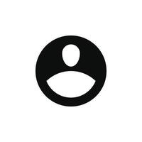 Black user icon vector