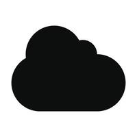 negro nube icono vector