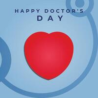 nacional doctores día vector póster