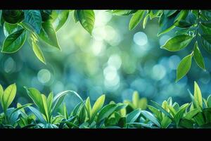 AI generated Bright spring greenery nature professional photography photo