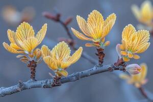 AI generated Bright spring greenery nature professional photography photo