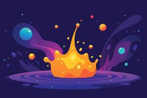 Glowing particles liquid dynamic background vector