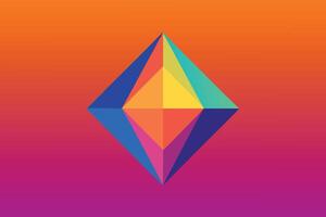 Abstract geometric shape colorful gradient background vector