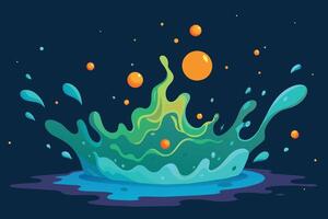 Glowing particles liquid dynamic background vector